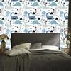 Blue Dinosaurs Wallpaper for Living Room and Bedroom 50x1000