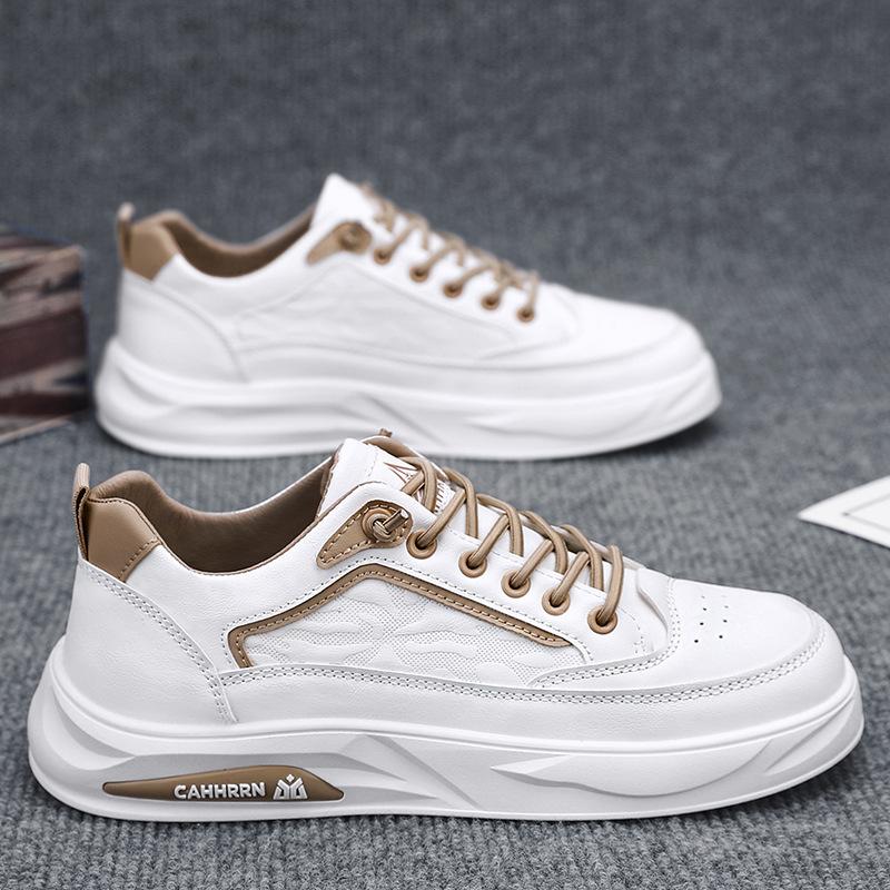 2025 весна новые маленькие белые туфли мужская обувь корейская версия трендовая универсальная спортивная и повседневная трендовая обувь подростковая мужская обувь для скейтборда