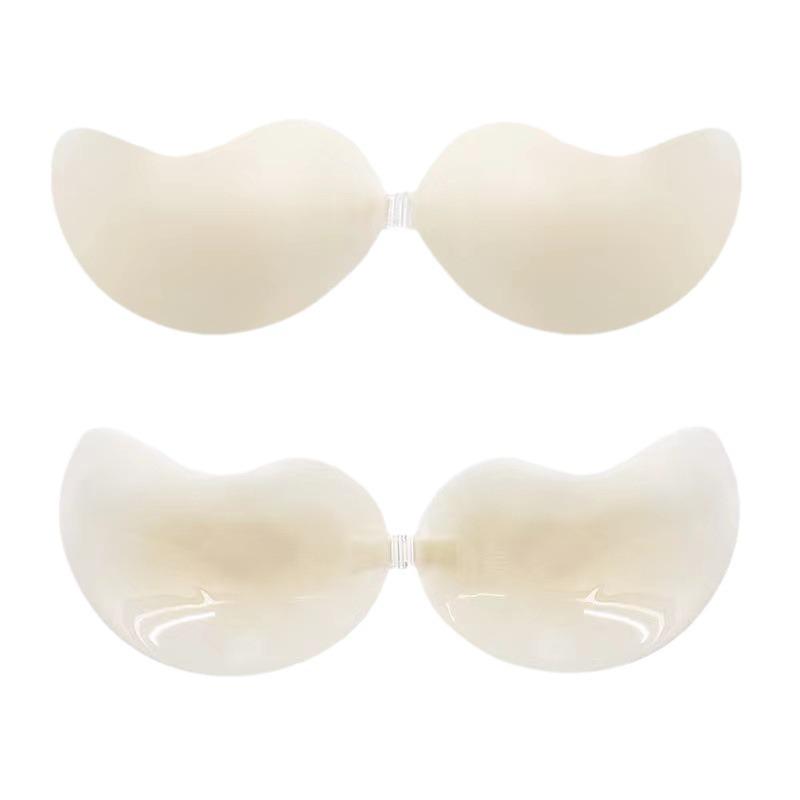 Silicone Push-Up Breast Pasties: Strapless, Invisible Nipple Covers for Small Busts, Ideal for Wedding Dresses.