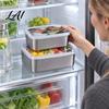 Versatile Airtight Storage for Pantry Stainless Steel Food Containers with Glass Lids Reusable Metal Keepers Leftovers Leakproof Kitchen Prep