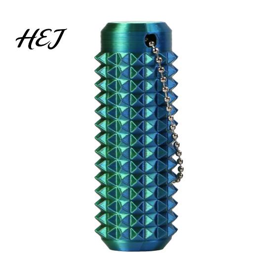 Anxiety Relief Tool 3D Printed Spiky Grip Keychain, Cylindrical Sensory Fidget Roller Toy, Mini Massage Stick Pain Stimming with Bead Chain