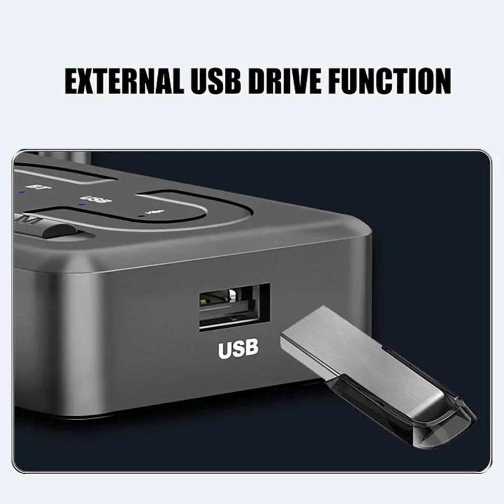 Беспроводной Аудио Адаптер Bluetooth 6.0 Приемник RCA 3.5mm AUX Jack Стерео Музыка Беспроводной Адаптер Поддержка Воспроизведения с USB-накопителя Автомобильный Комплект