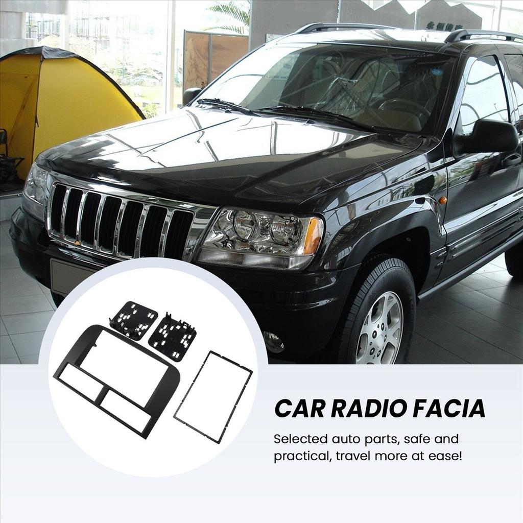 Car Radio Fascia for Jeep Grand Cherokee 1999-2005 Panel Dash Kit Trim Fascia Plate Stereo Console Cover Bezel Adapter