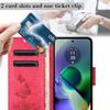 For Motorola Moto G35 5G Case Butterflies Flower Leather Wallet Flip Phone Cover