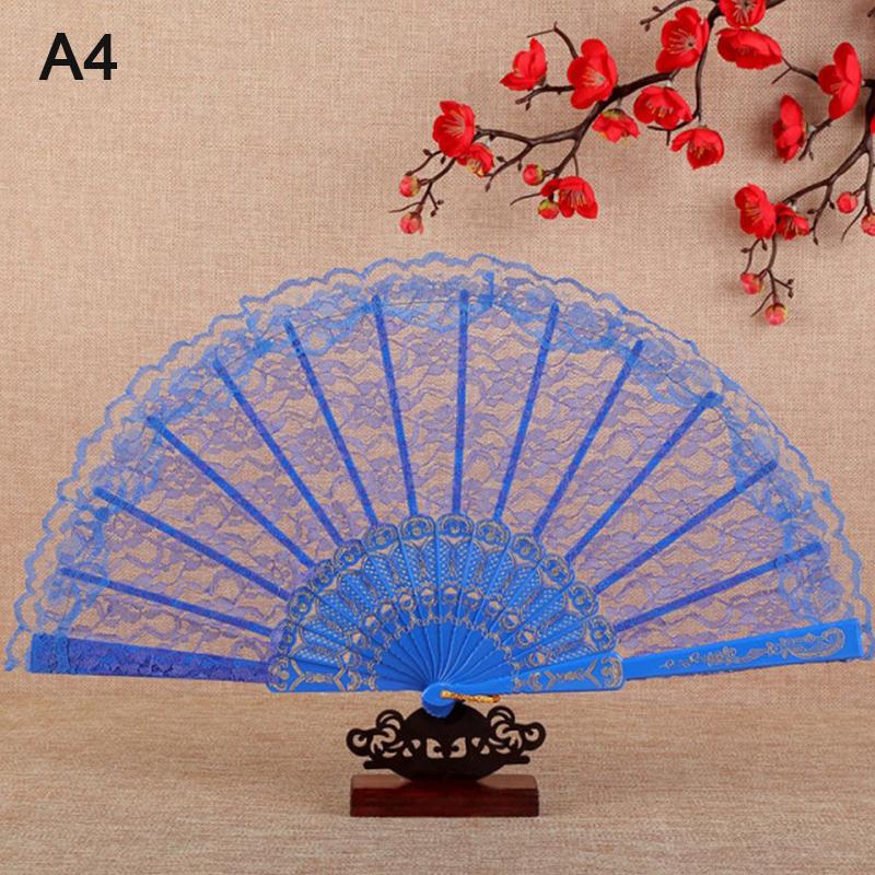 Decorative Fan Chic Female Handheld FanVintage Style Lace Folding Fan Chinese Japanese Pattern Art Craft Gift Decor