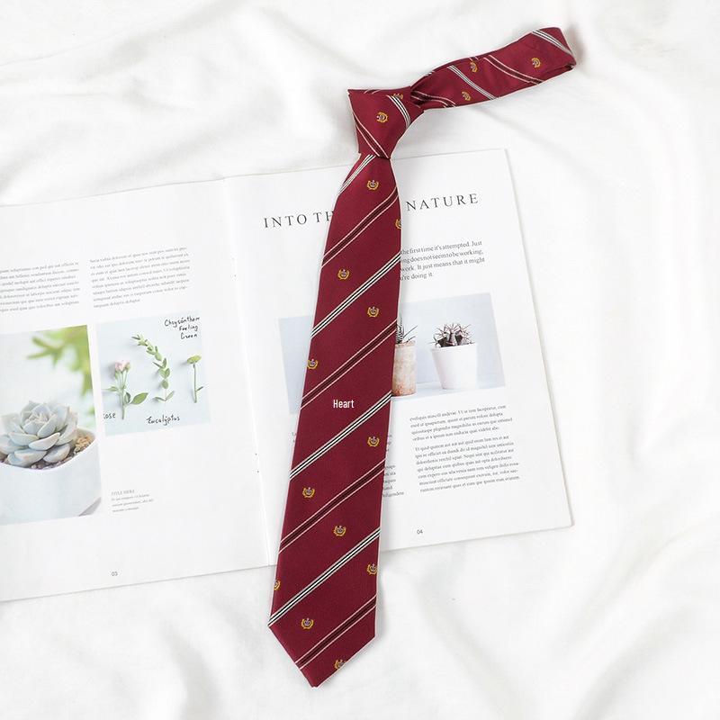 Лимонный Плед Галстук для Школьной Формы с Морской Солью - Ручная Работа в Японском Академическом Стиле для Мужчин и Женщин