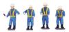 Tsugawa Yoko N Gauge Railway Worker Coupling Worker Set of 4, Railway Model Supplies, NF-17