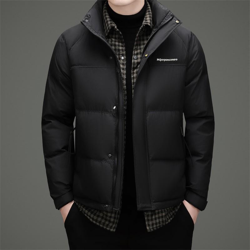 Mens Winter Duck Down Puffer Jacket Stand Collar Slim Fit Casual Outerwear 56-60% Fill Power 550