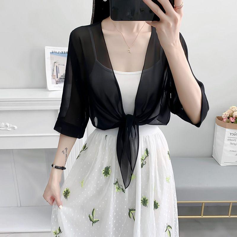 Short Jacket Plus Size Women's Lace Sun Protection Clothing Women's Thin Summer Cardigan Shawl Outer Outfit