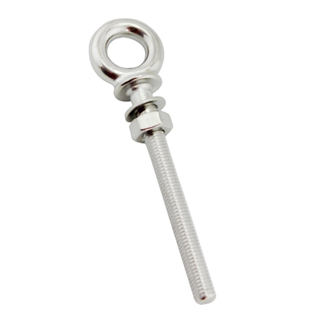 Stainless Steel Long Shank Eye Bolt M6 Shoulder Eye Screw Heavy Duty Fastener for Outdoor Construction