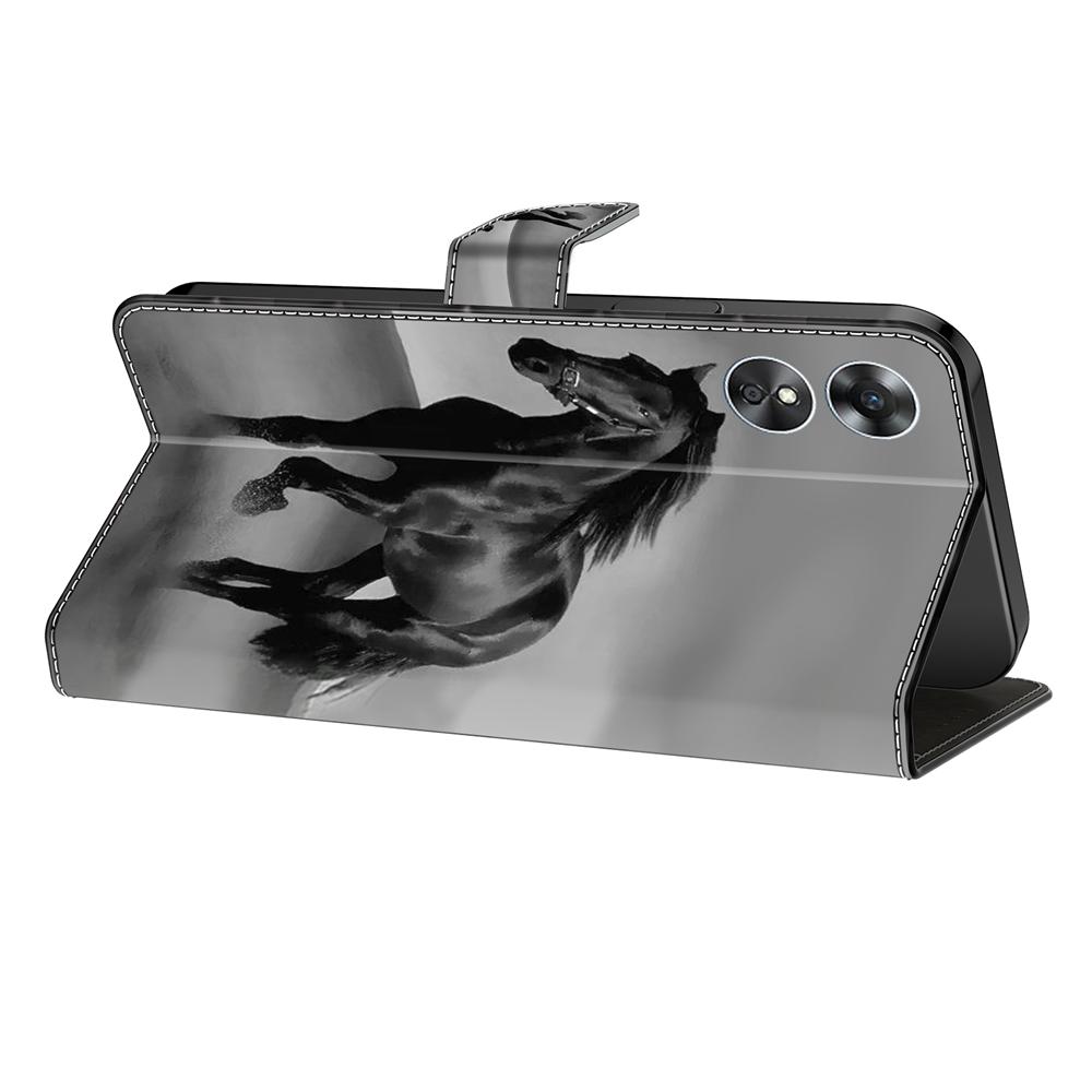 Кожаный чехол для мобильного телефона A Steed Dark Horse с рисунком для iPhone Samsung Xiaomi Redmi Motorola Nokia Sony LG