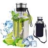 High Borosilicate Glass Water Bottle Wide Mouth BPA Free Food Grade Heat-Resistant Leakproof Drinking Kettle Water Container with Lid