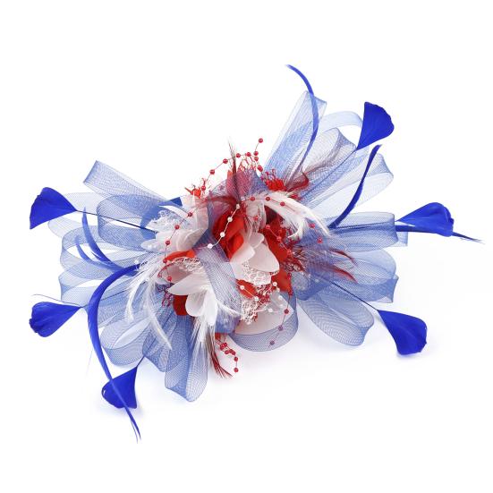 Сетчатая однотонная шляпка-fascinator, форма цветка из искусственных перьев, головной убор для вечеринки, аксессуары для волос