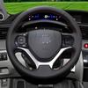 Чехол на руль из искусственной кожи, черный чехол на руль для Honda Civic Civic 9 2012 2013 2014