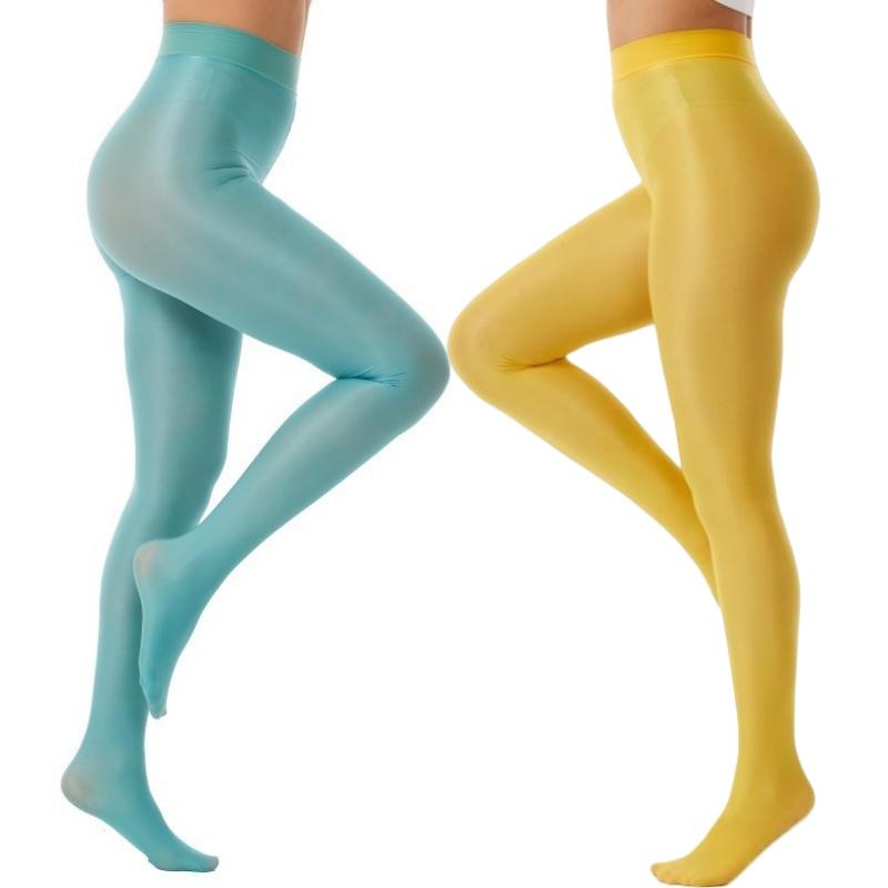 70D Эластичные колготки большого размера с маслянистым блеском, формирующие фигуру, для женщин с пышными формами, леггинсы для вечеринки в ночном клубе, танцевальная одежда