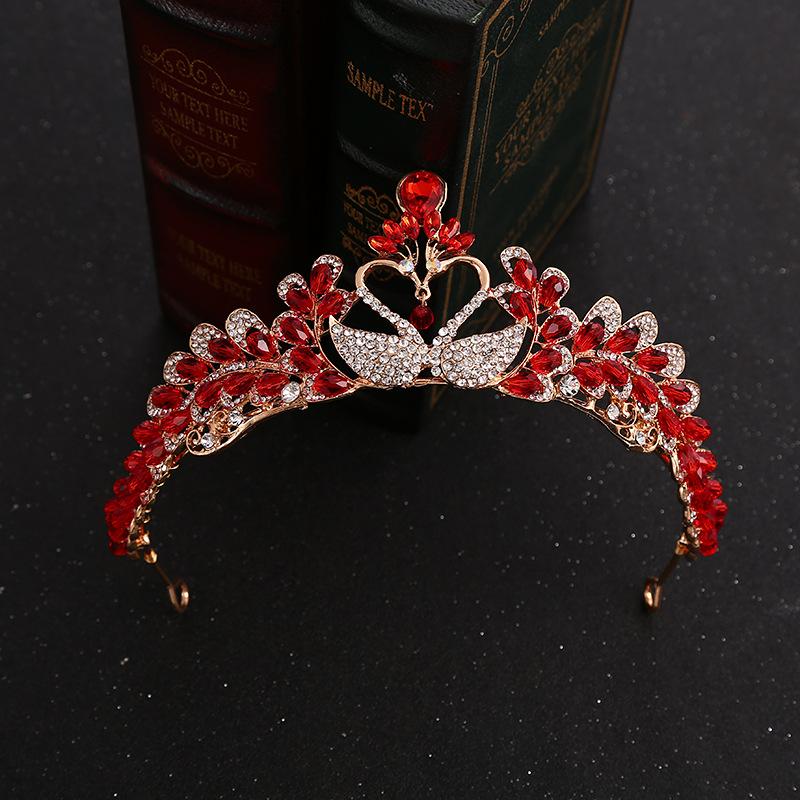 Korean Style Bridal Crown High End Wedding Headwear Studio Shooting Crystal Rhinestone Metal Crown