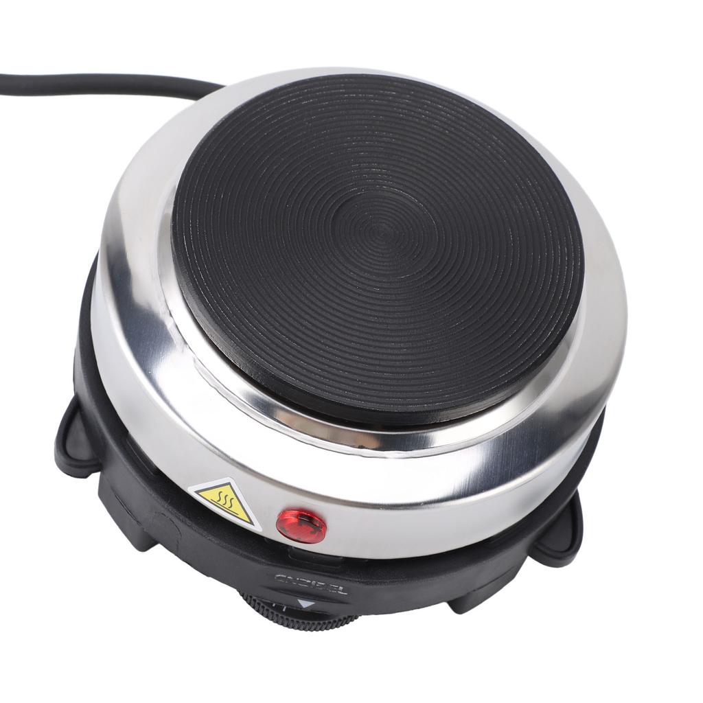 Маленькая электрическая плита 500 Вт из нержавеющей стали с 6 скоростями и регулируемой температурой, электрическая горелка для чайника