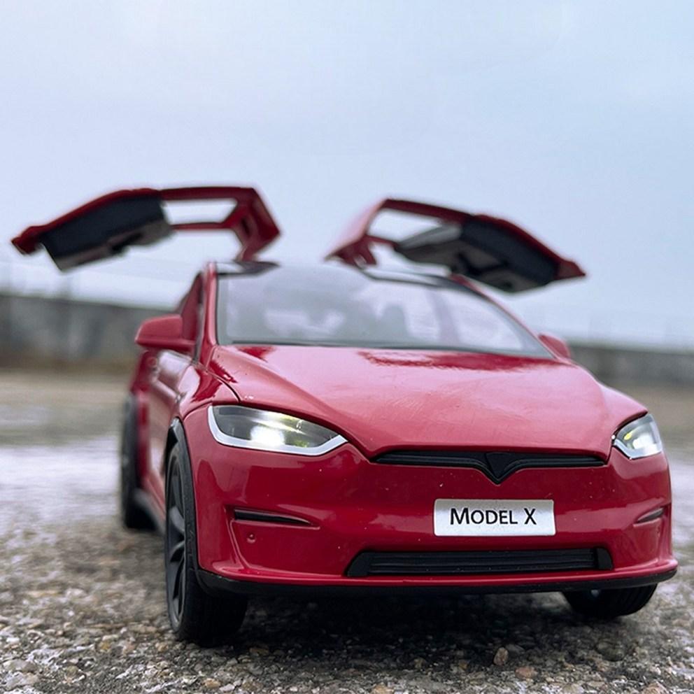 1:24 Tesla Model X Diecast Alloy Pull-Back SUV Model Car - X_Black