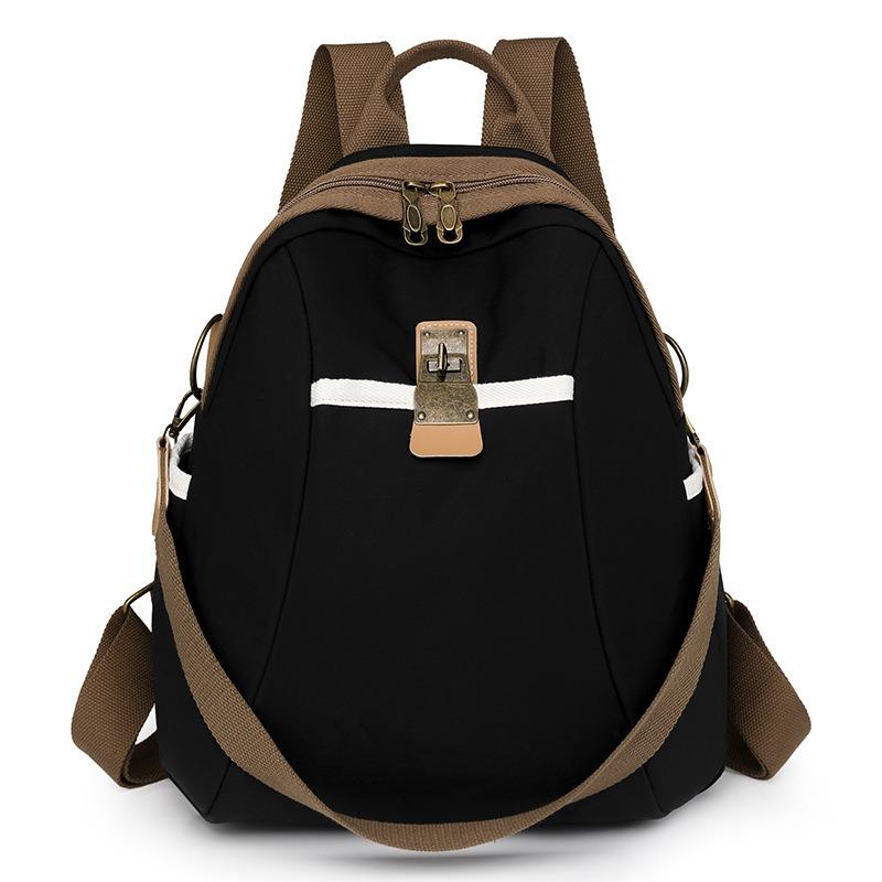 Нейлоновый женский рюкзак, модный тренд, ретро, женская многофункциональная повседневная контрастная дорожная сумка через плечо