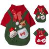Рождественская серия Декор Одежда для домашних животных Прочная, приятная для кожи, сохраняющая тепло, теплая рубашка с коротким рукавом для щенков и кошек