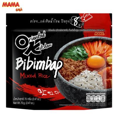 MAMA Oriental Kitchen Пибимпап быстрого приготовления Корейский смешанный рис 70 г x 3 шт / 6 шт / 12 шт - Thai Food