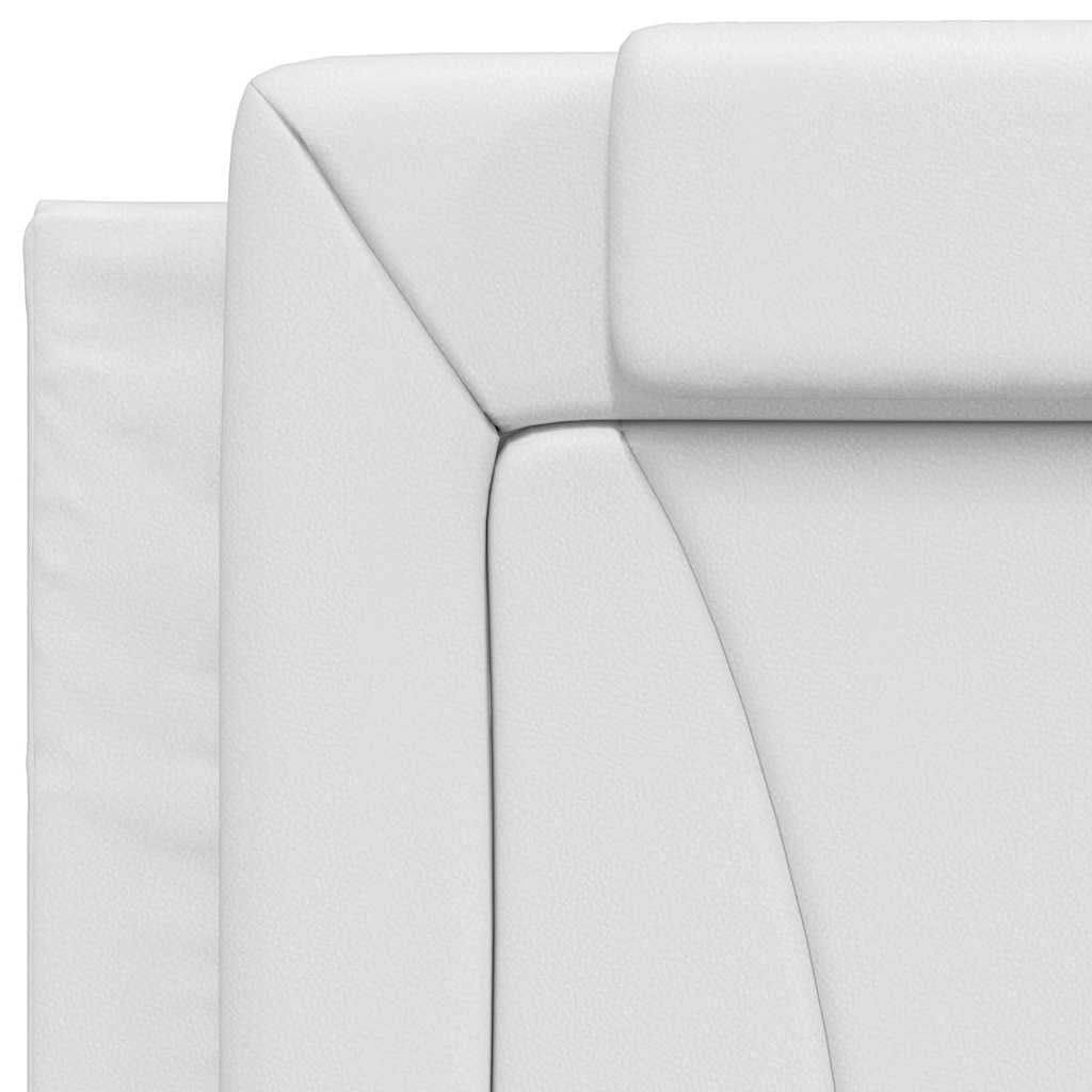 Bed Frame Viana without Mattress White 80 x 200 cm Faux Leather