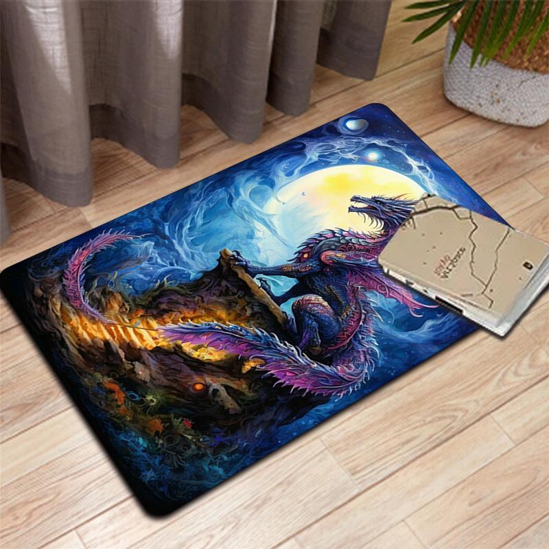 Colorful Dragon Rug Floor Mat for Living Room or Bedroom Soft and Comfortable Carpet a Gift for Birthday and Holiday.NFF0928220