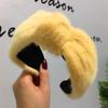 Ornament Faux Fur Hair Accessories Winter Warm Hair Bands Headwear Knot Headbands Plush HairHoop