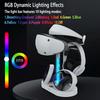 PG-P5V001 Магнитная RGB-станция для зарядки консоли PS5, PS VR2 – Двойное зарядное устройство для контроллеров, Станция для хранения гарнитуры и очков