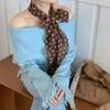 Retro Scarf Headband Printed Long Scarves Fashion Polka Dot Scarf  Head Scarf