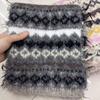 Wool Fair Isle Style Scarf Warm Winter Wool Neckerchief Jacquard Knitted Scarf  Apparel Accessories