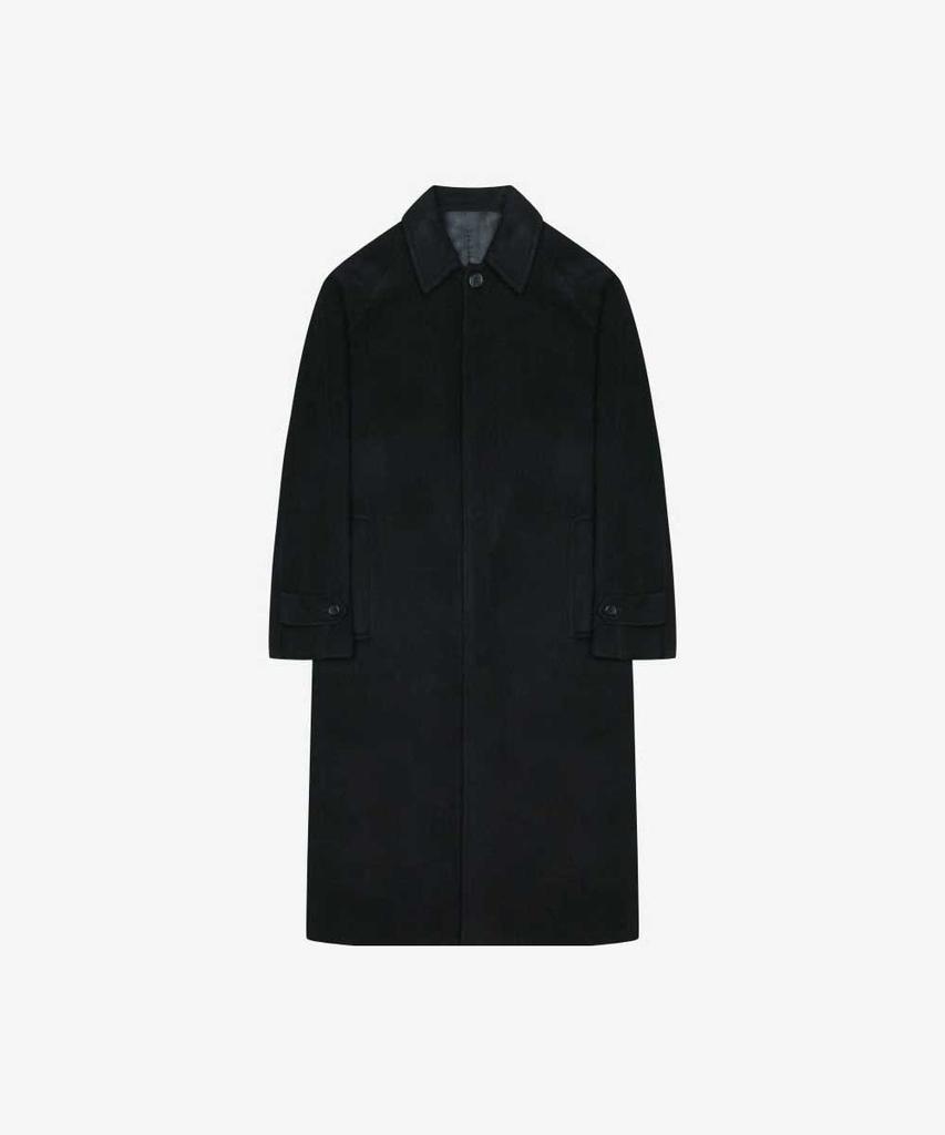 Sieg Wool Handmade Balmacaan Coat Black (Pjhax7010)