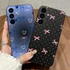 Чехол Polka Dot Bow Soft для Samsung Galaxy S26 S25 S24 S23 S22 S21 S20 FE Plus Ultra, Ультратонкий, Противоударный Корпус Телефона