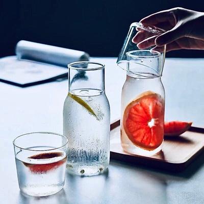 Кувшин для воды и набор чашек в японском стиле, чайник из боросиликатного стекла с крышкой, фруктовый чай, графин с молоком, кофейник для коктейлей