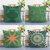 Bohemia Green Classic Pillow Case Plush Fabric Soft Double Sided Print Sofa Cushion Cover Throw Pillow Covers