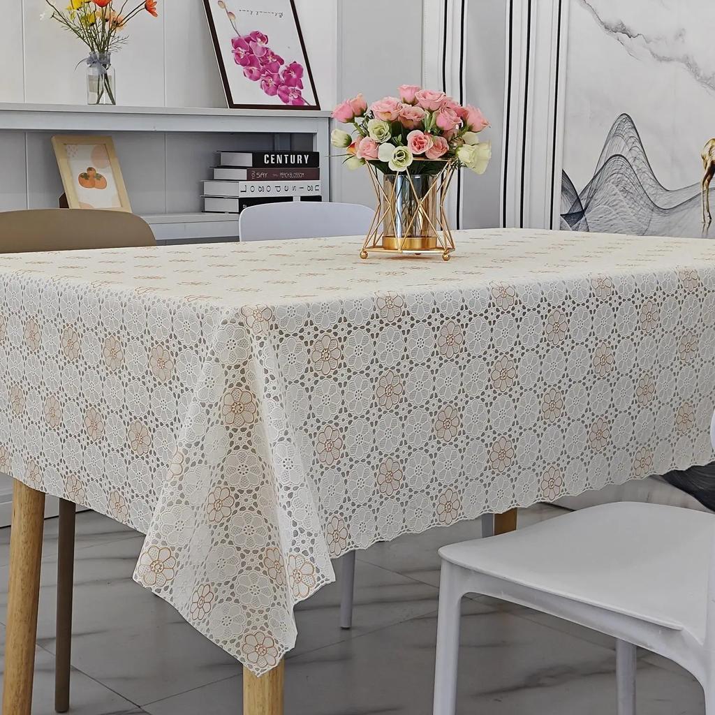 Квадратная скатерть с принтом из ПВХ, водонепроницаемая, маслостойкая, моющаяся скатерть, домашний минималистичный обеденный стол, чехол для журнального столика