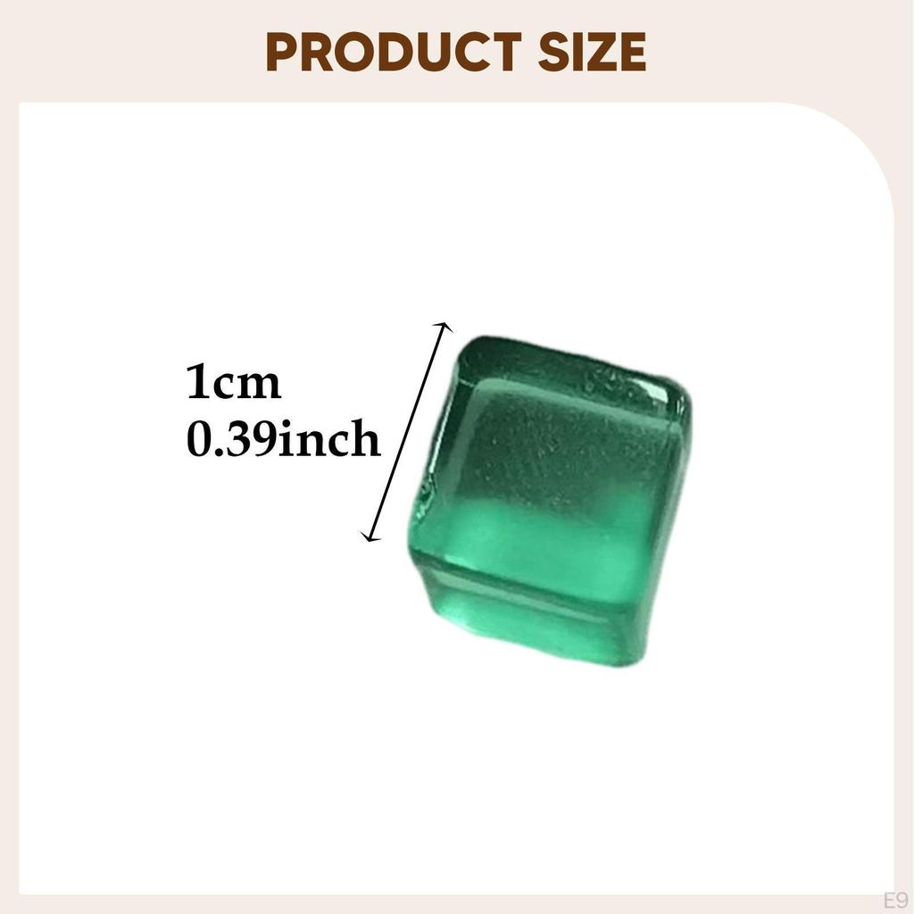 100 Pieces Acrylic Cubes Blank Dice DIY Learning Stacking Toy 1cm Board Game Building Blocks for