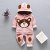 New Winter Girls Plush Set for Boys Casual Sports Two-piece Set for Baby Toddler Outdoor Clothing Sets
