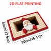 Absorbent Surface Santa Door Mat 2D Flat Christmas Bath Mat Gifts Christmas Floor Mat  Bathroom Use
