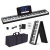 OYAYO FP88C Folding Digital MIDI and Bluetooth 128 Compact and Lightweight for Includes Dedicated and Japanese Instruction Manual 88-Key Piano,