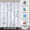 1pc Marble Printed Fabric Shower Curtain with Metal Grommets, Polyester Bath Curtain Widow Curtain Bathroom Decor & Accessories