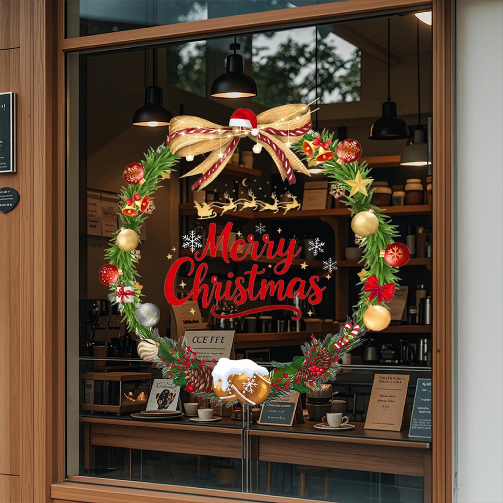 Christmas Balls, Bells, Flower Garlands, Window Stickers, Home Wall Stickers