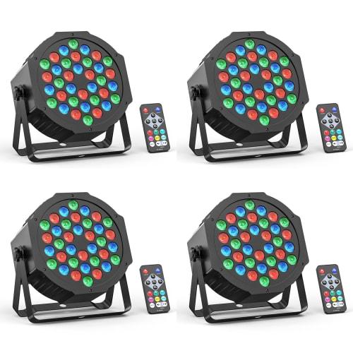 ZonQoonz 36 светодиодов RGB сценическое освещение, лучевой прожектор с пультом дистанционного управления, управление DMX, активируемый голосом, световой эффект для мероприятий, Par-прожектор, идеально подходит для сцены Per