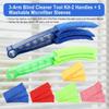 Window Blind Cleaner Duster Brush, 2 Pack Air Vent Cleaner Brush with 5 Reusable Microfiber Sleeves, Multi-Purpose Cleaning Tool for Venetian Blinds,