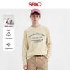 Мужская хлопковая футболка SPAO свободного кроя с длинным рукавом