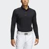 Adidas Повседневная мужская футболка-поло с длинным рукавом Brushed LS Golf Training, черная FS6844