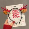 Christmas Headband Christmas Antler Hairpin Ladies Headdress Holiday Decoration Gift Big Bow Headband Christmas Headdress