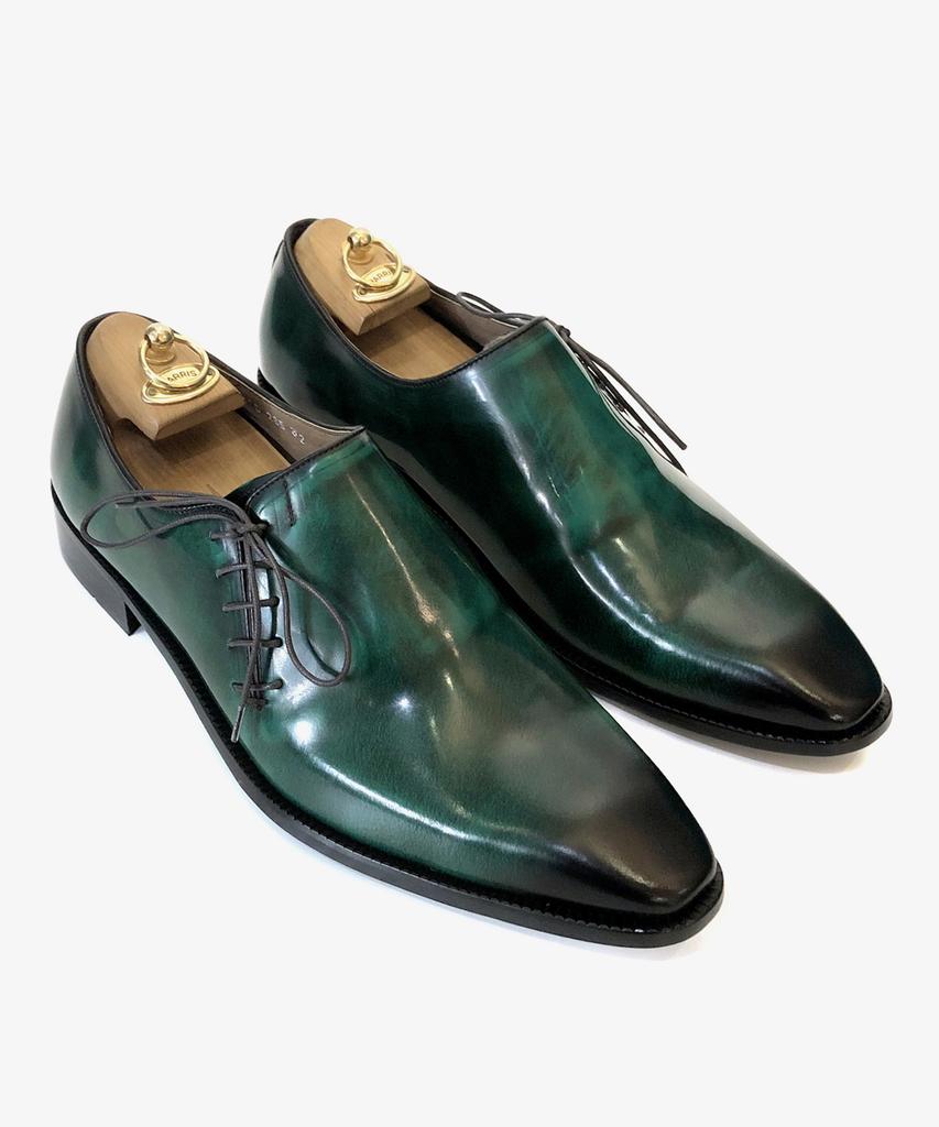 Joenshoe Camille Side Strap Whole Cut Green Adobang