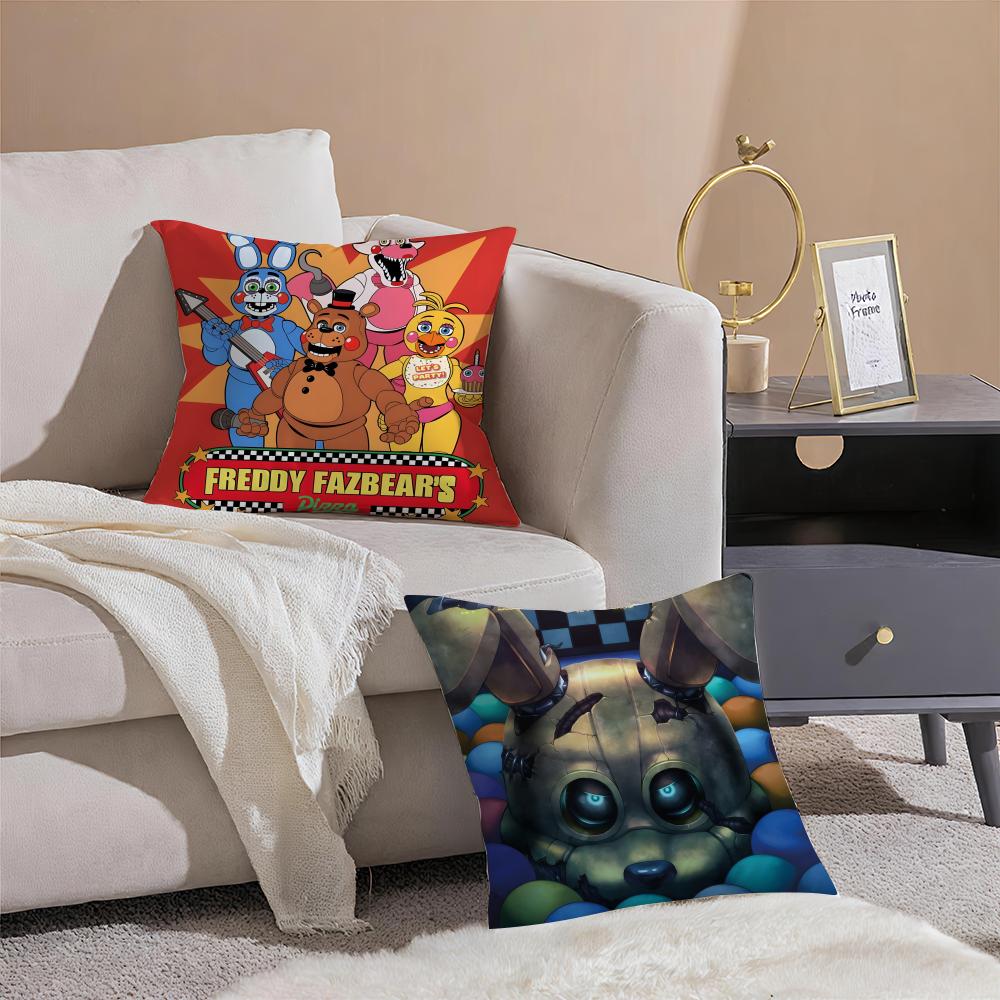Чехол на подушку Игровой хоррор FFive Nights at Freddys Наволочка Короткий плюш Невидимая молния Для комнаты Дивана Чехол на подушку