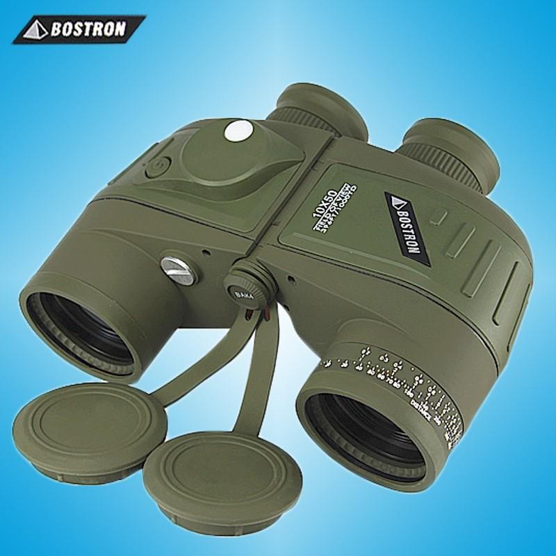 High Magnification 10X50 HD Nautical Binoculars Compass Low Light Night Vision Rangefinder Pointer Pocket Navigation